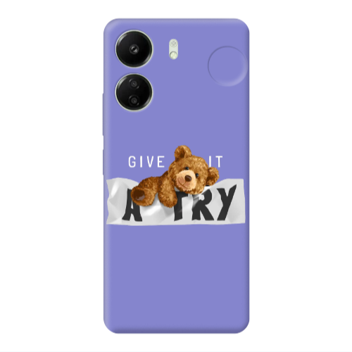 Xiaomi Redmi 13C Give me Purple Colored Silicone TPU Θήκη