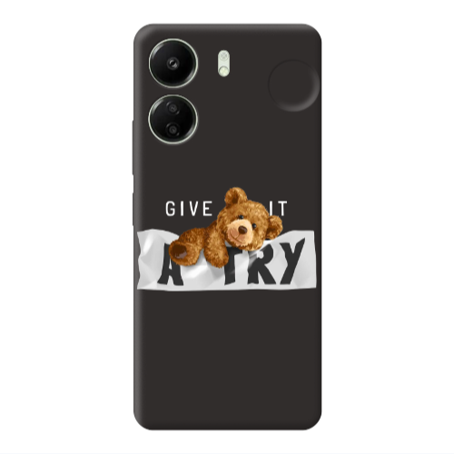 Xiaomi Redmi 13C Give me Black Colored Silicone TPU Θήκη