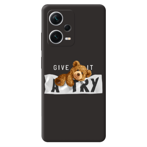 Xiaomi Poco X5 Give me Black Colored Silicone TPU Θήκη