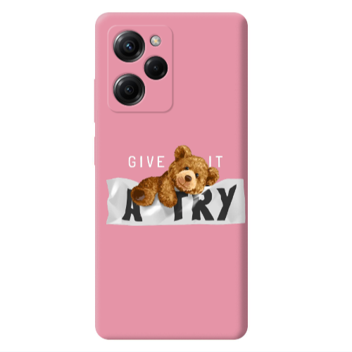 Xiaomi Poco X5 Pro Give me Pink Colored Silicone TPU Θήκη