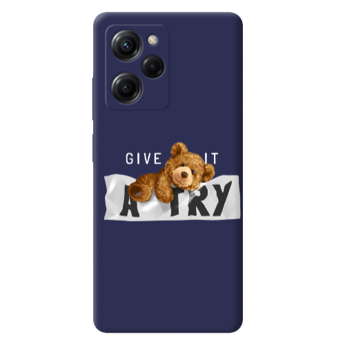 Xiaomi Poco X5 Pro Give me Dark blue Colored Silicone TPU Θήκη