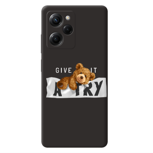 Xiaomi Poco X5 Pro Give me Black Colored Silicone TPU Θήκη