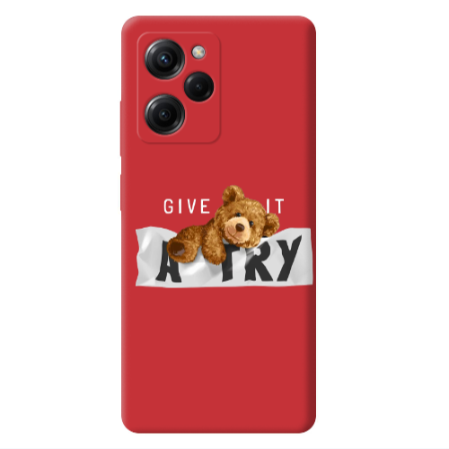 Xiaomi Poco X5 Pro Give me Red Colored Silicone TPU Θήκη