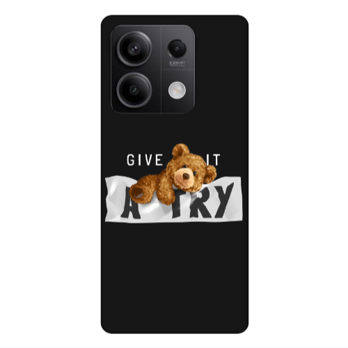 Xiaomi Redmi Note 13 5G Give me Black Colored Silicone TPU Θήκη