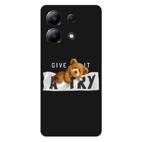 Xiaomi Redmi Note 13 4G Give me Black Colored Silicone TPU Θήκη