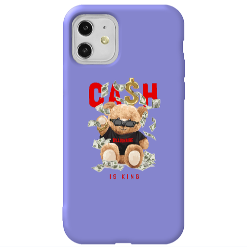 Apple iPhone 11  Cash is king Purple Colored Silicone TPU Θήκη