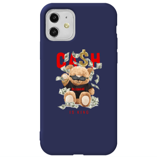 Apple iPhone 11  Cash is king Dark blue Colored Silicone TPU Θήκη