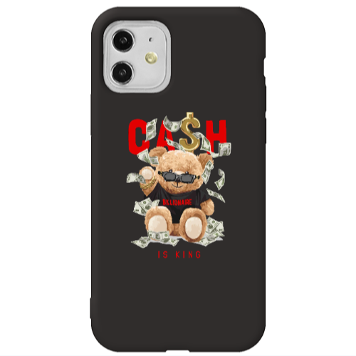 Apple iPhone 11  Cash is king Black Colored Silicone TPU Θήκη