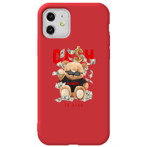 Apple iPhone 11  Cash is king Red Colored Silicone TPU Θήκη