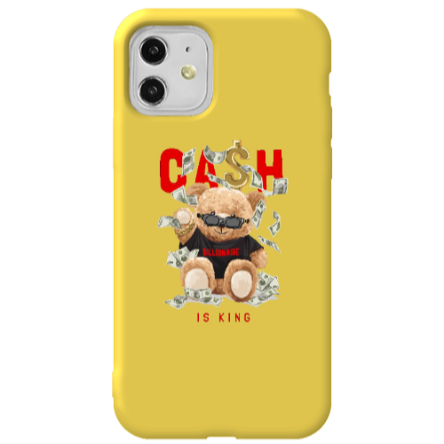 Apple iPhone 11  Cash is king Yellow Colored Silicone TPU Θήκη