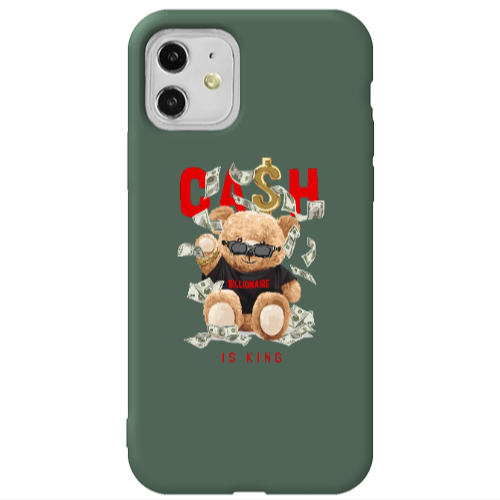 Apple iPhone 11  Cash is king Dark Green Colored Silicone TPU Θήκη
