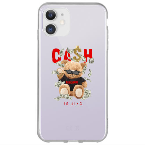 Apple iPhone 12 Cash is king Transparent Silicone TPU Θήκη