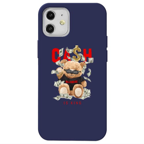 Apple iPhone 12 Cash is king Dark blue Colored Silicone TPU Θήκη