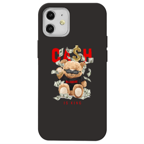 Apple iPhone 12 Cash is king Black Colored Silicone TPU Θήκη