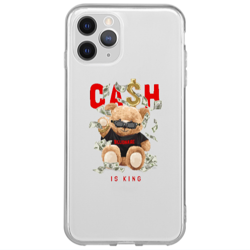 Apple iPhone 13 Pro Max Cash is king Transparent Silicone TPU Θήκη