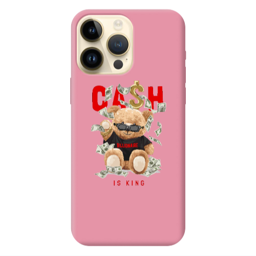 Apple iPhone 13 Pro Max Cash is king Pink Colored Silicone TPU Θήκη