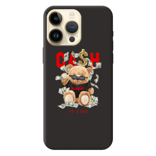 Apple iPhone 13 Pro Max Cash is king Black Colored Silicone TPU Θήκη