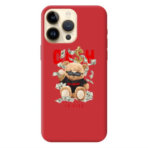 Apple iPhone 13 Pro Max Cash is king Red Colored Silicone TPU Θήκη