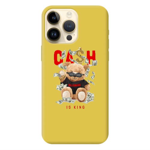 Apple iPhone 13 Pro Max Cash is king Yellow Colored Silicone TPU Θήκη