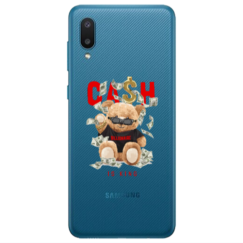 Samsung A02 Cash is king Transparent Silicone TPU Θήκη