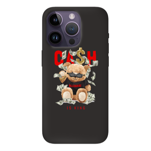 Apple iPhone 14 Pro  Cash is king Black Colored Silicone TPU Θήκη