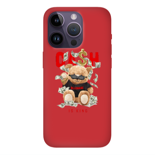 Apple iPhone 14 Pro  Cash is king Red Colored Silicone TPU Θήκη