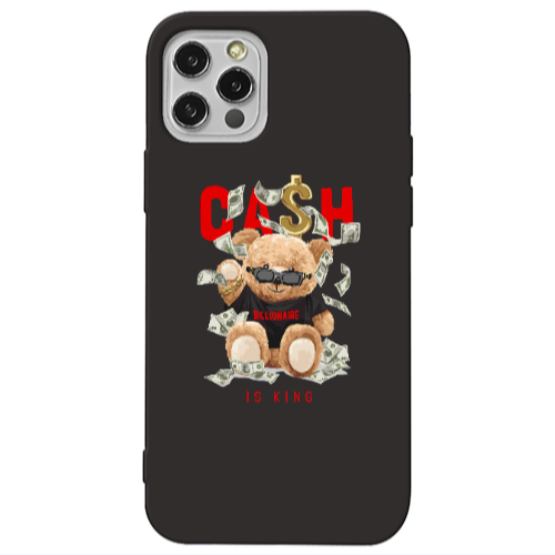 Apple iPhone 13 Pro Cash is king Black Colored Silicone TPU Θήκη