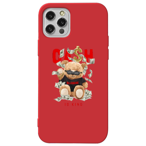 Apple iPhone 13 Pro Cash is king Red Colored Silicone TPU Θήκη