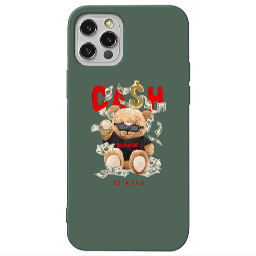 Apple iPhone 13 Pro Cash is king Dark Green Colored Silicone TPU Θήκη