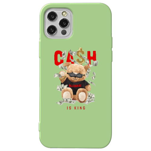 Apple iPhone 12 Pro Max Cash is king Light Green Colored Silicone TPU Θήκη