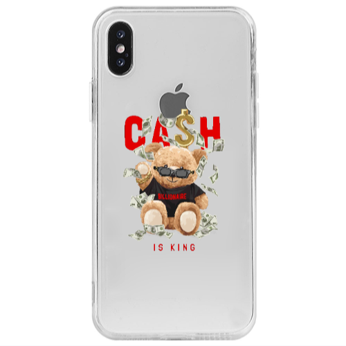 Apple iPhone Xs Max Cash is king Transparent Silicone TPU Θήκη