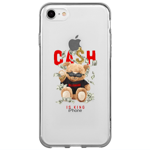 Apple iPhone 7 Cash is king Transparent Silicone TPU Θήκη