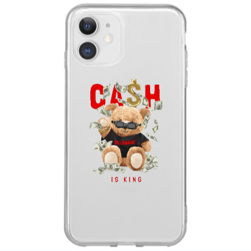 Apple iPhone 12 Mini Cash is king Transparent Silicone TPU Θήκη