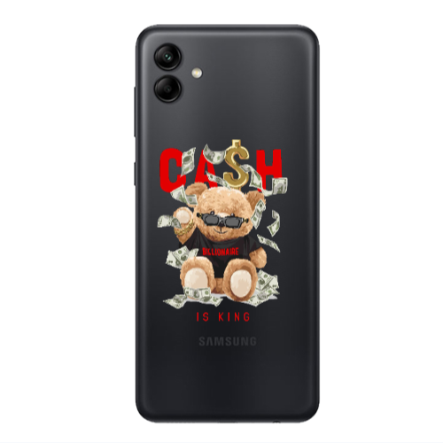 Samsung A04 Cash is king Transparent Silicone TPU Θήκη