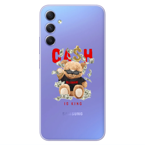 Samsung A34 Cash is king Transparent Silicone TPU Θήκη