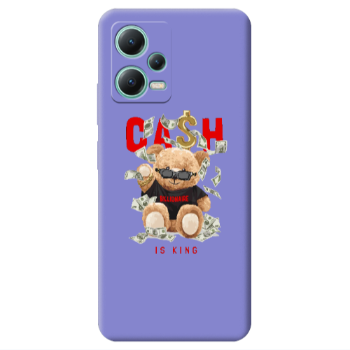 Xiaomi Redmi Note 12 Pro 5G Cash is king Purple Colored Silicone TPU Θήκη