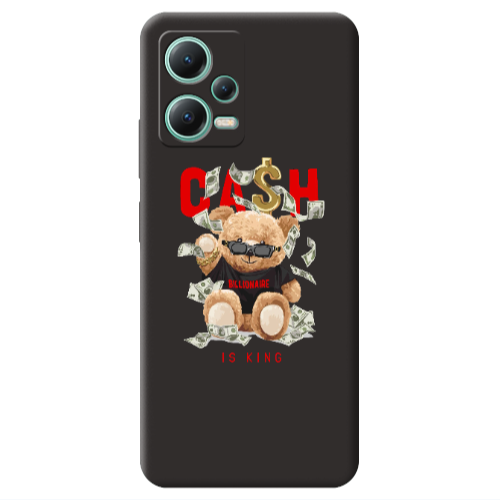 Xiaomi Redmi Note 12 Pro 5G Cash is king Black Colored Silicone TPU Θήκη