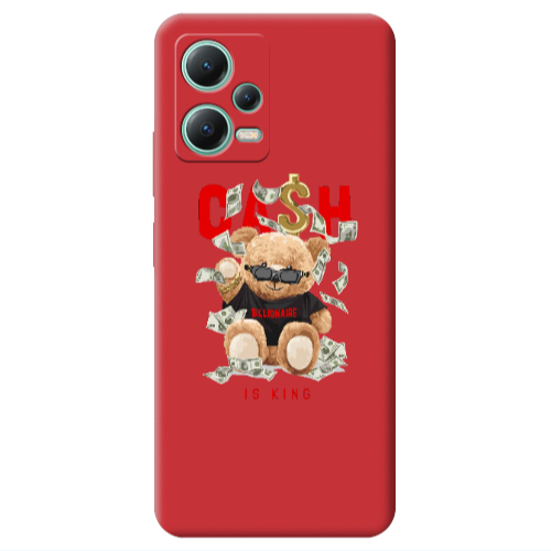 Xiaomi Redmi Note 12 Pro 5G Cash is king Red Colored Silicone TPU Θήκη