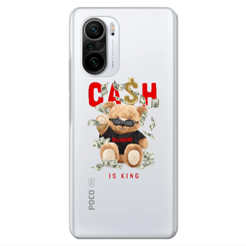 Xiaomi Poco F3 Cash is king Transparent Silicone TPU Θήκη