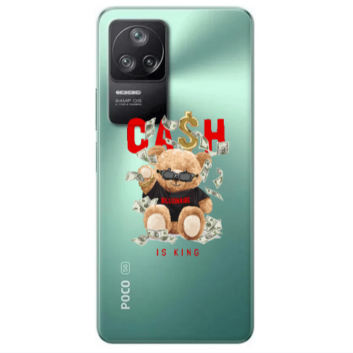 Xiaomi Poco F4 Cash is king Transparent Silicone TPU Θήκη
