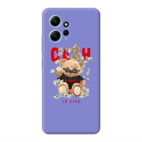 Xiaomi Redmi Note 12 4G Cash is king Purple Colored Silicone TPU Θήκη