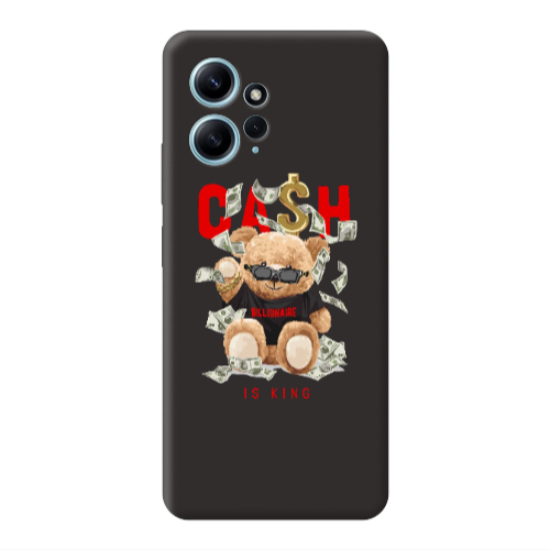 Xiaomi Redmi Note 12 4G Cash is king Black Colored Silicone TPU Θήκη