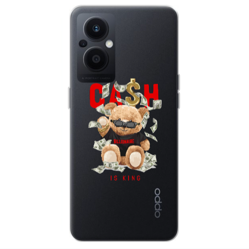 Oppo Reno 7 Lite Cash is king Transparent Silicone TPU Θήκη