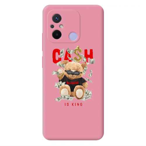 Xiaomi Redmi 12C Cash is king Pink Colored Silicone TPU Θήκη
