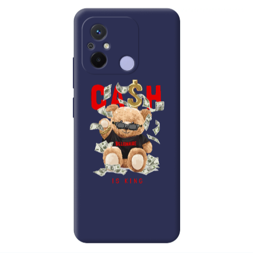 Xiaomi Redmi 12C Cash is king Dark blue Colored Silicone TPU Θήκη