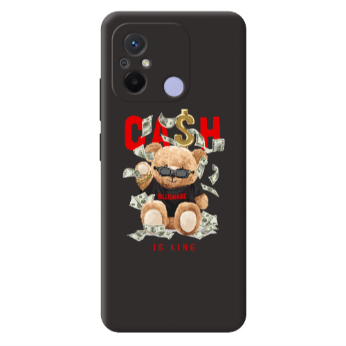 Xiaomi Redmi 12C Cash is king Black Colored Silicone TPU Θήκη