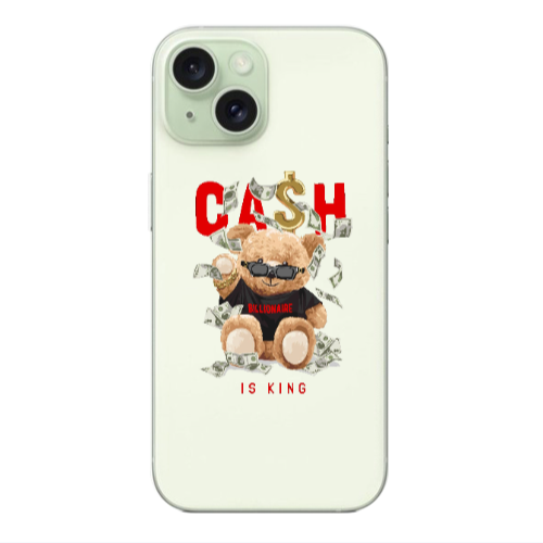 Apple iPhone 15 Cash is king Transparent Silicone TPU Θήκη