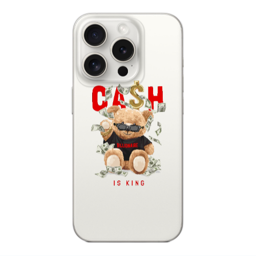 Apple iPhone 15 Pro Cash is king Transparent Silicone TPU Θήκη