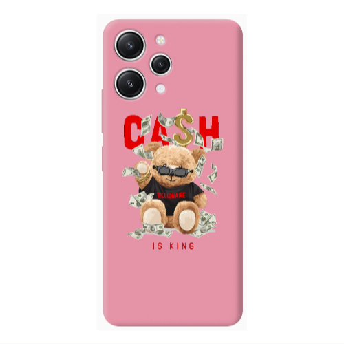 Xiaomi Redmi 12 Cash is king Pink Colored Silicone TPU Θήκη