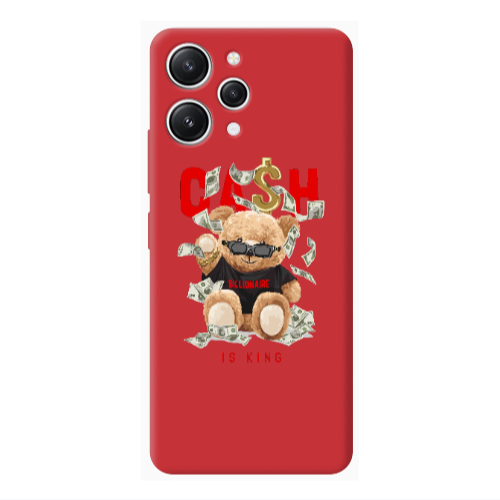 Xiaomi Redmi 12 Cash is king Red Colored Silicone TPU Θήκη
